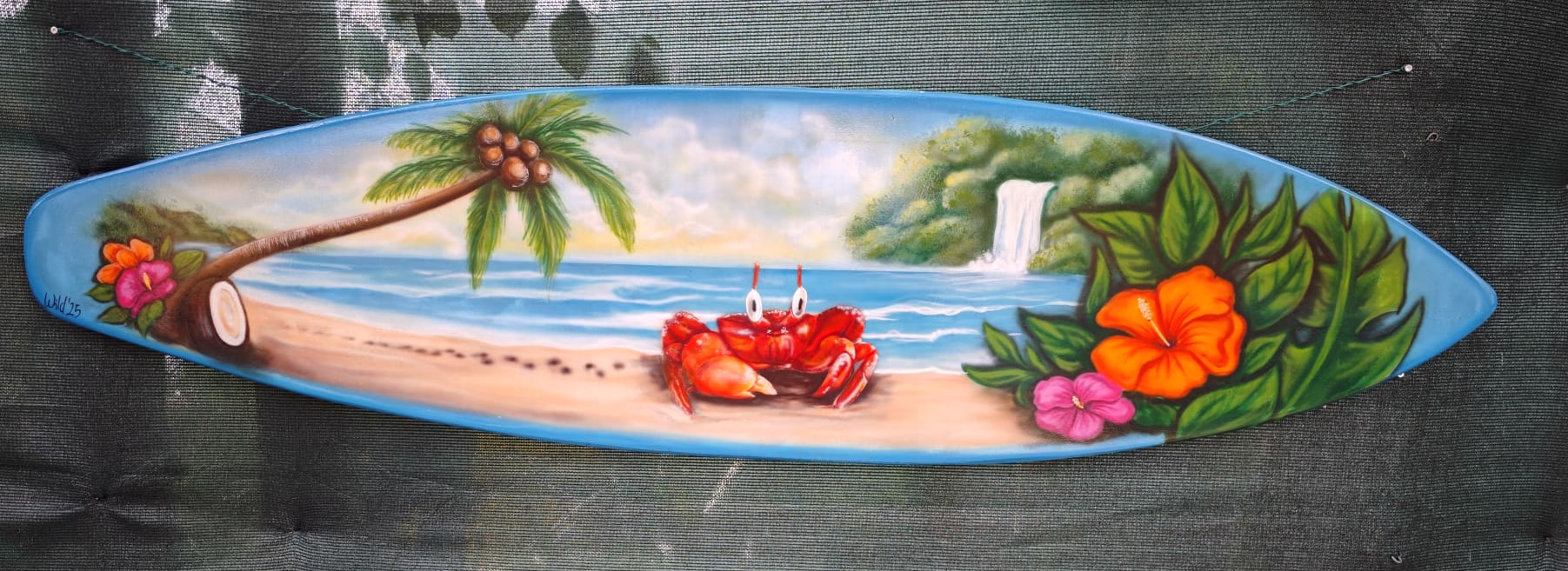 Airbrusharbeit Sandra Wild | Surfbrett 180 cm x 50 cm